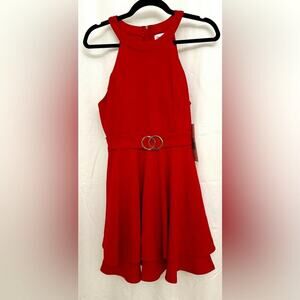 Red Sleeveless Party Dress